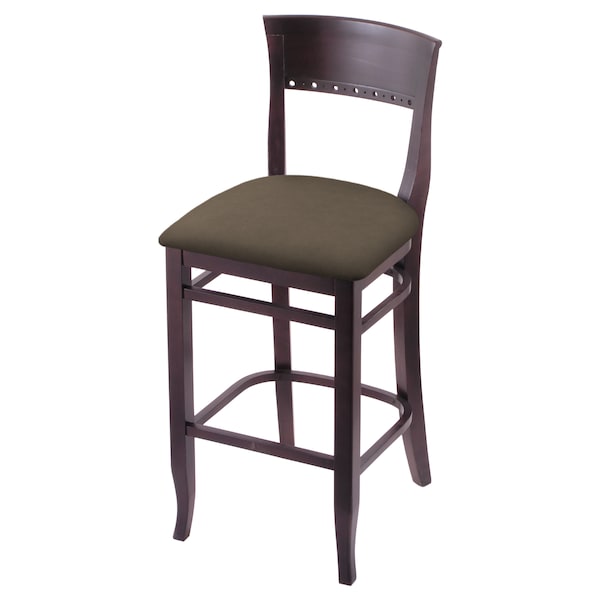 25" Counter Stool, Dark Cherry Finish, Canter Earth Seat